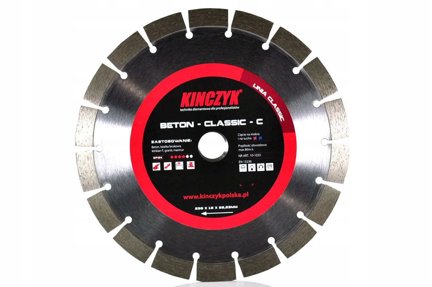 Tarcza diamentowa Kinczyk Beton Classic C 230 mm