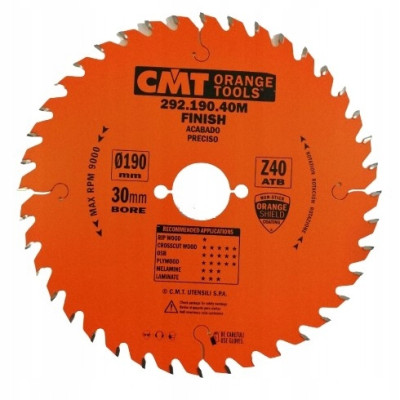 Tarcza CMT Piła do cięcia HM 292.190.40M